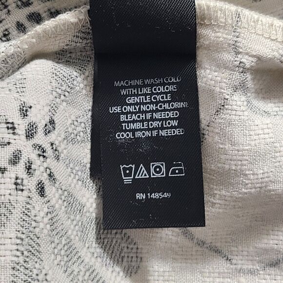 Kenneth Cole New York Men's Short Sleeve Button Up Black Gray Floral Tropical XL - Picture 8 of 9